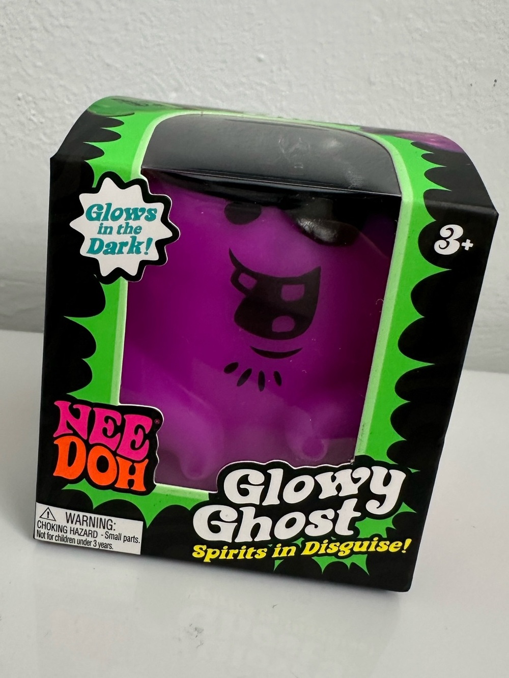 NeeDoh Glowy Ghost Plush - Purple Glow